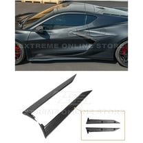 Replacement For 2020-Present Chevrolet Corvette C8 E-Ray & Z06 Models | GM Factory Style CARBON FIBER Replacement Side Fender Vent Door Handle Trim Pair DH-699-BKCF