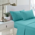 thumbnail image 4 of Martha Collection 1800 Series Embossed Deep Pocket Sheet Set - Super Soft & Wrinkle Free - Luxurious Bed Sheets Set (Full, Aqua), 4 of 4