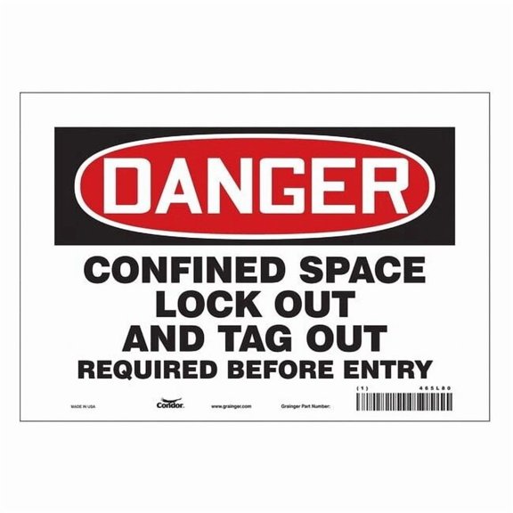 Condor Safety Sign,7 inx10 in,Vinyl 465L80