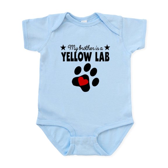 CafePress - My Brother Is A Yellow Lab Body Suit - Baby Light Bodysuit, Size Newborn - 24 Months