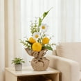 thumbnail image 4 of Plastic Lemon Ornament 27cm Artificial Lemon Tree with Yellow Leaves Simulated Lemon Fruit Plant Decor for Home Office Desktop Spring Decorations(1Pcs) Rkxzt, 4 of 6