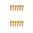 thumbnail image 2 of Greeniant Paquete de 6 tornillos para vástago de bicicleta, perno elevador de manillar de acero inoxidable para bicicleta, accesorios de mantenimiento, Oro M6 2piezas Greeniant CBP471067, 2 of 5