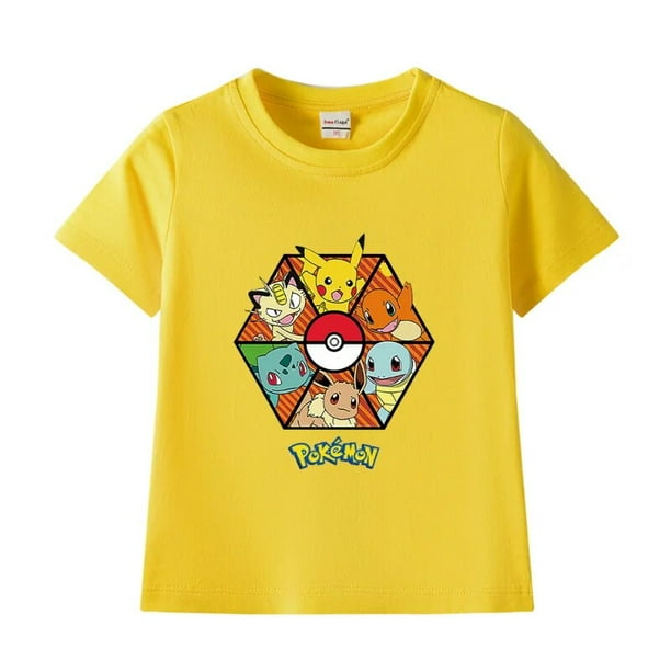 Camiseta de Pokemon Anime para ninos 100 algodon ropa de verano para ninos figura de Anime camiseta grafica de Pikachu regalo de cumpleanos para nino y nina Walmart en linea