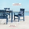 thumbnail image 3 of 5 Piece Patio Dining Set, All Weather Rectangle Table and 4 Dinning Chairs with Umbrella Hole, Outdoor Garden Furniture Set for Backyard, Poolside, Porch, Blue, 3 of 9