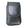 thumbnail image 2 of Black Leather Vertical Case with Pinch Clip fits LG Exalt LTE Flip Phone, 2 of 6