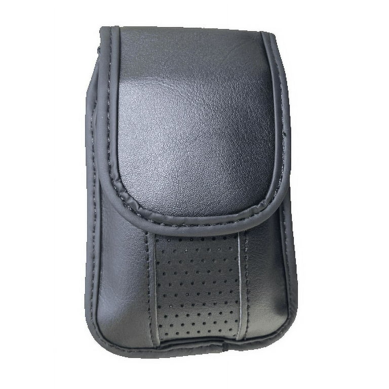 Cingular Flex Flip Phone Carrier: Black Leather Magnetic Vertical