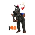 thumbnail image 2 of Disfraz inflable para montar a caballo, carnaval, cumpleaños, traje de jinete de caballo occidental Negro, 2 of 9