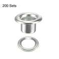 thumbnail image 4 of Unique Bargains 9 x 4.5 x 4.7mm Copper Grommets Eyelets with Washers Silver Tone 200 Set, 4 of 6