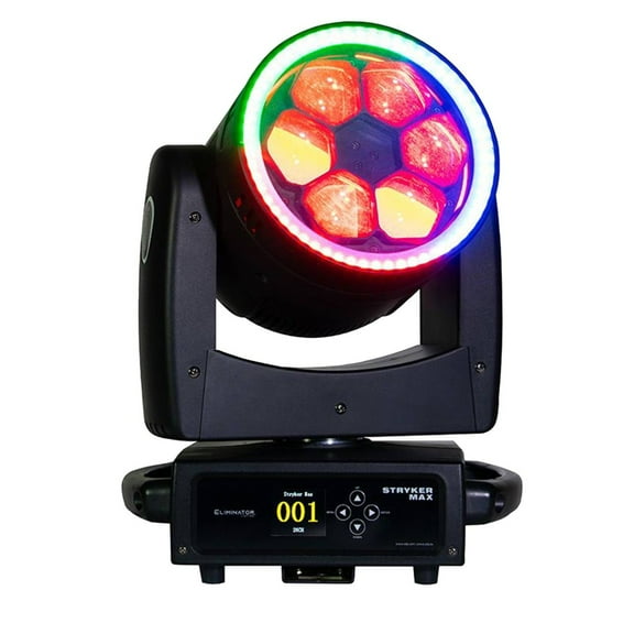 Eliminator Lighting STRYKER MAX 6 x 40W Quad RGBW LED Moving Head Luminaire