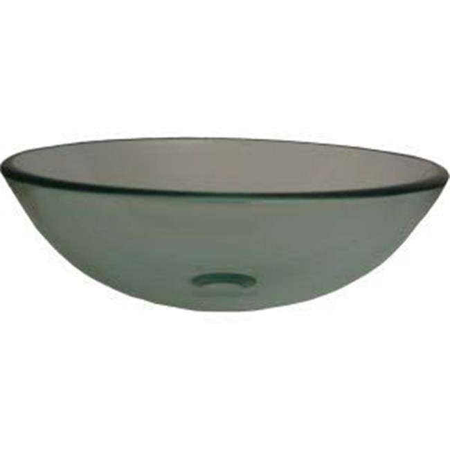 Bonificare Glass Vessel Bathroom Sink Set 44 Brushed