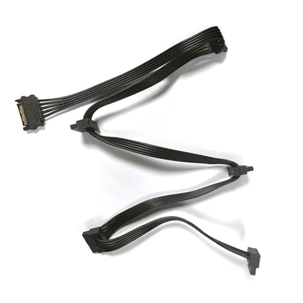 WDOplteas Cable Divisor Fuente Alimentación para Disco Duro SATA 4 Pines 1 A 5 15 Pines 78cm