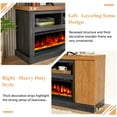thumbnail image 7 of Merluxy 75" Fireplace TV Stand for TVs up to 85", Black & Brown, 7 of 7