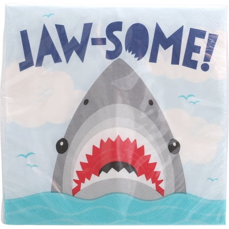 Shark Party Jaw-Some Napkins, 16 ct