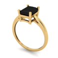 thumbnail image 2 of 2 ct Emerald Cut Natural Onyx Solitaire 14K Yellow Gold Womens Engagement Ring, 2 of 4