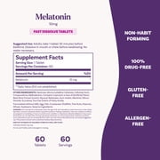 Natrol® Sleep Melatonin Fast Dissolve Tablets, Nighttime Sleep Aid, Strawberry Flavor, 10mg, 60 Ct
