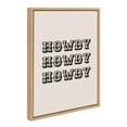 thumbnail image 4 of Kate and Laurel Sylvie Howdy Western Framed Canvas Wall Art by Honey Island Studio, 18x24 Natural, Western Cowboy Art for Wall, 4 of 7