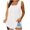 White, variant on Lovskoo Tank Top for Women Solid Color Eyelet Pleated Square Collar Tank Tee Summer Casual Loose Sleeveless Shirt Olive Green 2XL