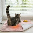 thumbnail image 5 of Pet Heating Pad Portable Heated Cat Bed USB Powered Thermal Heating Mat Waterproof Heated Pet Mat with Chew-Resistant Cord,Pink,blanket, 5 of 6