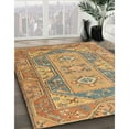 thumbnail image 3 of Ahgly Company Machine Washable Indoor Square Traditional Metallic Gold Area Rugs, 4' Square, 3 of 7