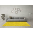 thumbnail image 3 of Ahgly Company Machine Washable Indoor Rectangle Solid Yellow Modern Area Rugs, 3' x 5', 3 of 4