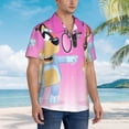 thumbnail image 4 of Lsque Bluey Pattern Hawaiian Shirt for Men Unisex Summer Beach Casual Short Sleeve Cotton Linen Button Down Shirts-Medium, 4 of 6