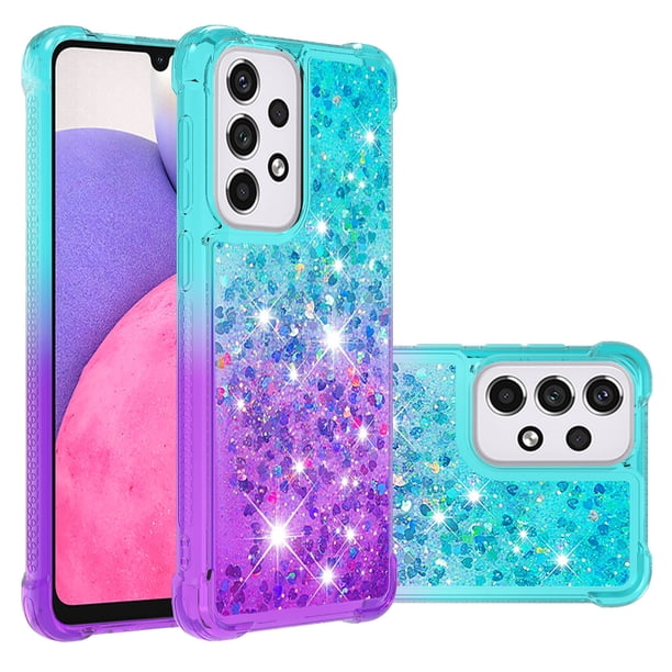Funda para Samsung Galaxy A33 5G Transparente con Brillos Carcasa Protectora Antigolpes con Glitter Brillante