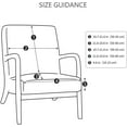 thumbnail image 6 of Stretch Arm Chair Covers,Mid-Century Modern Chair Cover Reading Armchair Covers Single Sofa Covers Wooden Arm Chair Cover Protector Living Room Hotel Decor, White, 6 of 8