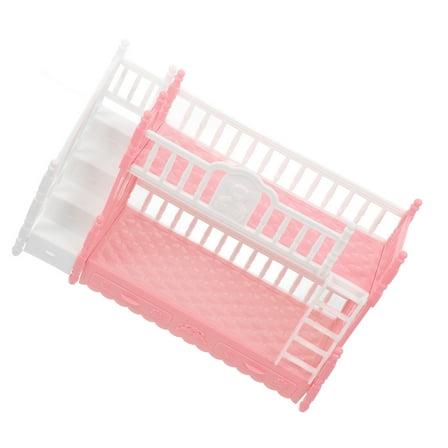 UPOUART Dollhouse Bedroom Furniture Set with Stair Bunk Bed for Dolls, 1 Piece Playroom Accessory