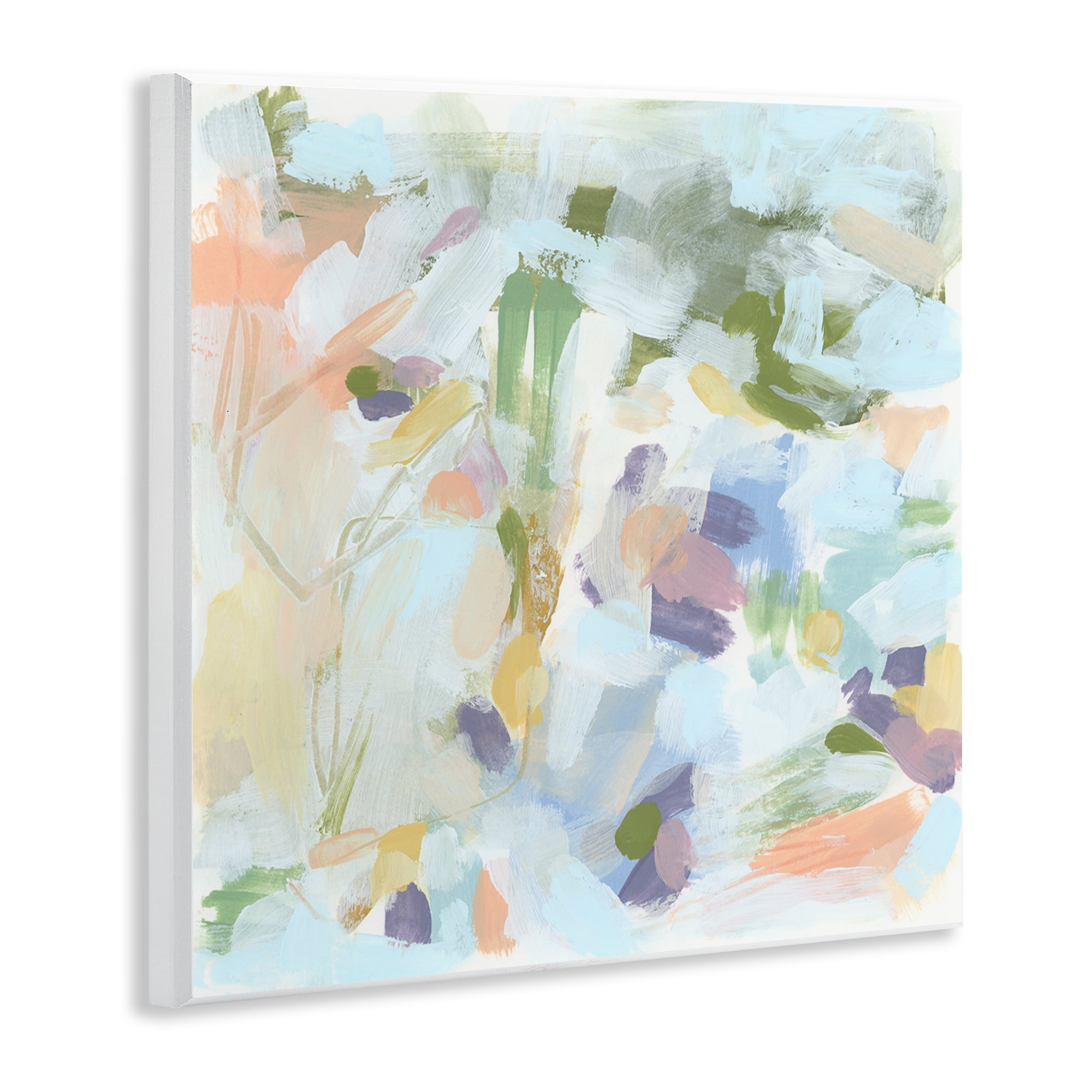 Stupell Industries Chaotic Pastel Impression Abstract Painting Unframed Art Print Wall Art, 12 x 12