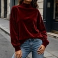 thumbnail image 2 of Azrian Women’s Turtleneck Pullover Top,Loose Fit Long Sleeve Sweatshirt Sizes S-2XL, 2 of 6