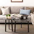 thumbnail image 2 of COSIEST Nesting Coffee Table Set of 2, Round Side Tables for Living Room, Space-Saving Design, 2 of 7