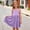 Purple, variant on Vornjynx Dresses for Kids Girls Adjustable Strap Square Neck Elastic Waist Summer Casual Vacation Dress Hot Pink Size 6