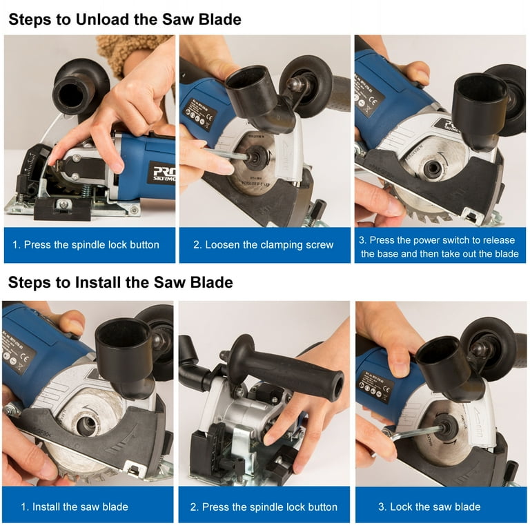 PROSTORMER Electric Variable Speed Mini Circular Saw Compact