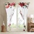 thumbnail image 4 of White Cat Curtains & Drapes Cartoon Animal Kitten Blackout Curtains Gifts for Cat Lovers,Red White Pink Flowers Window Curtains Teal Butterfly Decor, 4 of 6