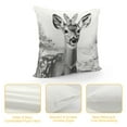 thumbnail image 4 of MDO HGOD DESIGNS 18 X 18 Inch Cotton Linen Decorative Throw Pillow Cover Cushion Case, Deer Elk Grey, 4 of 5