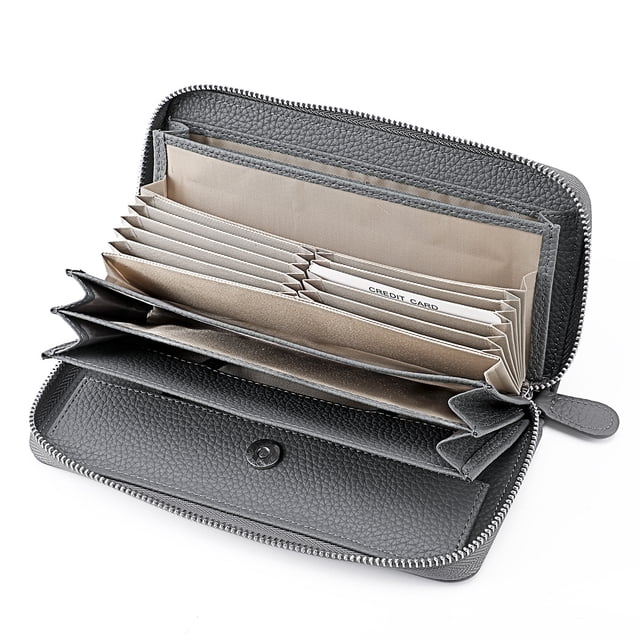 Cartera antirrobo para mujer, con tarjetero, con cremallera, para monedas, sencilla y portátil