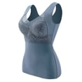 thumbnail image 4 of PEASKJP Débardeurs Basiques pour Femmes Col Rond Sans Manches Côtelé Été Haut Cami Décontracté, Bleu TG, 4 of 4