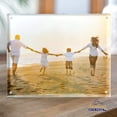 thumbnail image 3 of Two Acrylic Picture Frames | Magnetic Photo Holder | Clear Frame for Family Photographs | Clear Standing Blocks for Office Desk & Side Table | Wedding Gifts | 8x10 Inch, 3 of 7