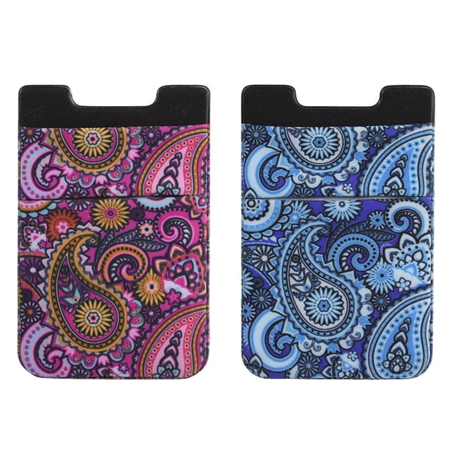 MasteelfCA 2pcs Phone Back Card Holders Adhesive Mobile Phone Case Back Card Wallets
