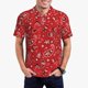 thumbnail image 1 of Fotbe Red Paisley Floral Camiseta Polo de Golf para Hombre con Estampado – Camisa Deportiva Transpirable con Cuello Abotonado-X-Large, 1 of 6