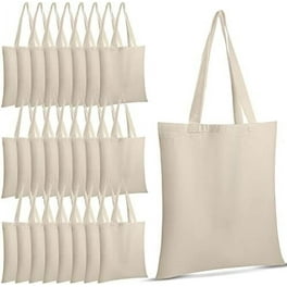 Bulk Pack of 24 Large Cotton Canvas Tote Bags with Plain Handles DIY Decorate Reusable for Groceries 13x11.5 in Walmart