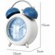 thumbnail image 2 of Alarm Clock, Metal 4 Inch Desk Table Analog Clock Silent with Night Light for Dormitory Home Office Travel Decor Alarm Clock (Pink), 2 of 4