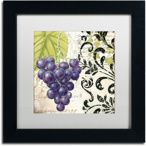 Trademark Fine Art "Les Fruits Jardin II" Canvas Art by Color Bakery White Matte, Black Frame