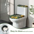thumbnail image 5 of Yuyamidu Sunflower Toilet Seat Covers with Elastic Edge Ocean Toilet Lid Cover and Toilet Tank Cover 2 Pieces Soft Toilet Dustproof Cover Set, Bathroom Decoration, 5 of 7