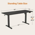 thumbnail image 3 of INNOVAR Electric Standing Desk, Height Adjustable Stand up Desk, 63x24 inches Sit to Stand Home Office Desk with Splice Board, Black Frame/Black Top, 3 of 14