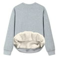 thumbnail image 2 of Meichang Womens Fleece Lined Sweatshirts Winter Thicken Warm Sherpa Lined Pullover Long Sleeve Crewneck Sweatshirt Casual Solid Loose Fit Thermal Pullover, 2 of 7