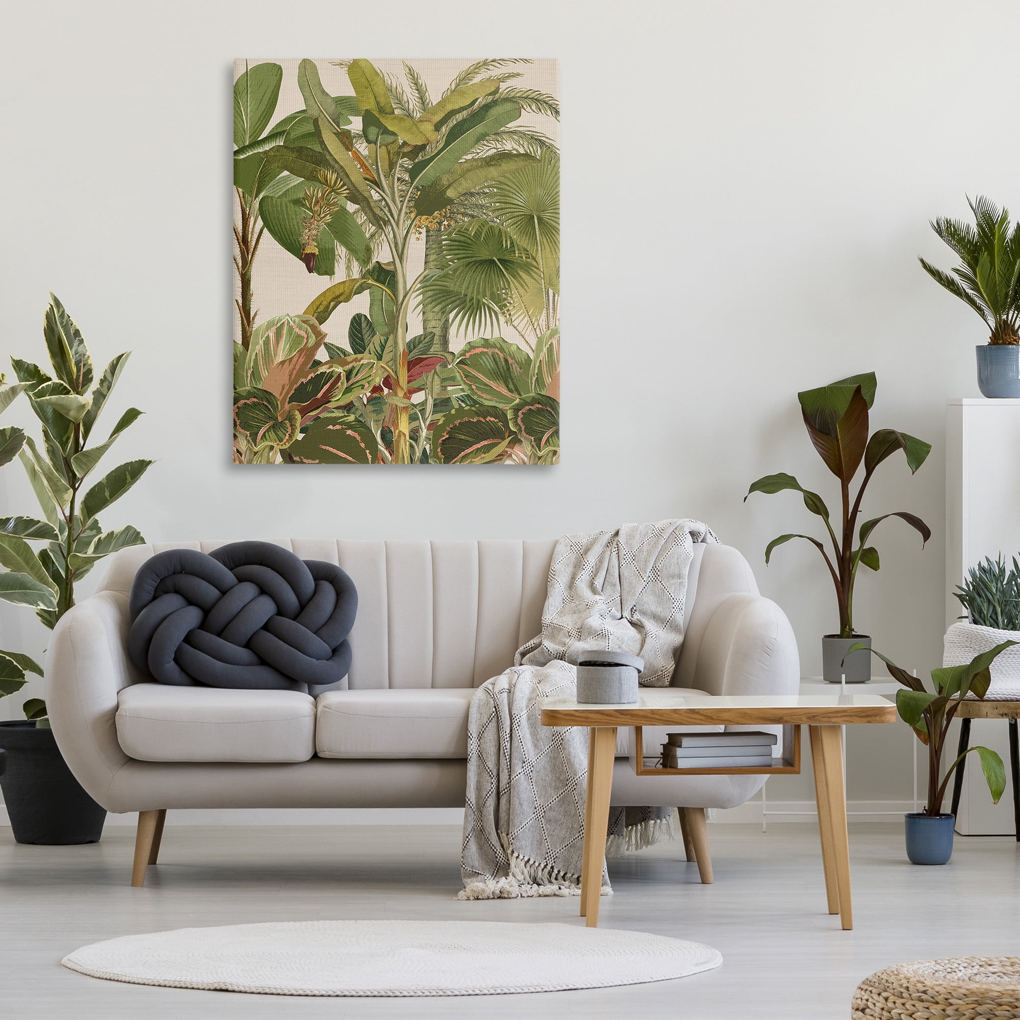 Stupell Industries Tropical Jungle Vegetation Botanical & Floral Painting Gallery Wrapped Canvas Art Print Wall Art, 36 x 48
