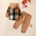 thumbnail image 4 of Tdoqot Girs Plaid Hoodie and Sweatpants- Spring Clothes Cotton Fashion Girls Outfits Set Brown Size 18-24M, 4 of 9