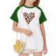 thumbnail image 5 of Blusas y camisas de manga corta con cuello redondo para niños y niñas, blusa de manga corta con estampado de cuello redondo, 5 of 7