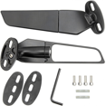 thumbnail image 1 of Enhanced Motorcycle Rearview Mirror Wind Wing: 2pcs Adjustable Rotating Side Mirrors with Wide Viewing Angle, ATV Motorcycle Wing Rearview Mirrors Replacement - Compatible with Ninja, 250, 300, H2, H…, 1 of 5